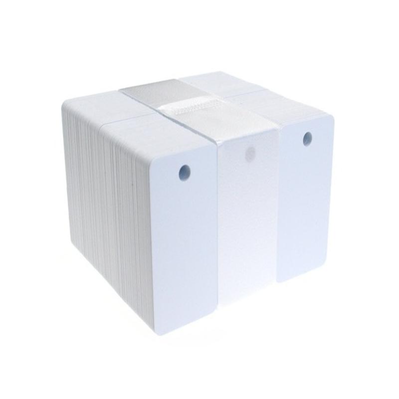 Dyestar Blank White 3-UP Key Tag 760-Micron Landscape Plastic Cards (Pack of 100) ,SKU :C-A7-3UP