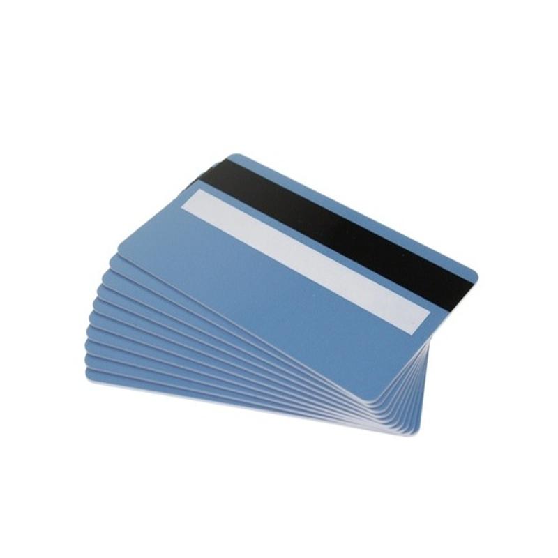 Light Blue Premium 760 Micron Cards With Hi-Co Magnetic Stripe & Signature Strip Panel (Pack of 100) ,SKU :C-A7-LBHISG