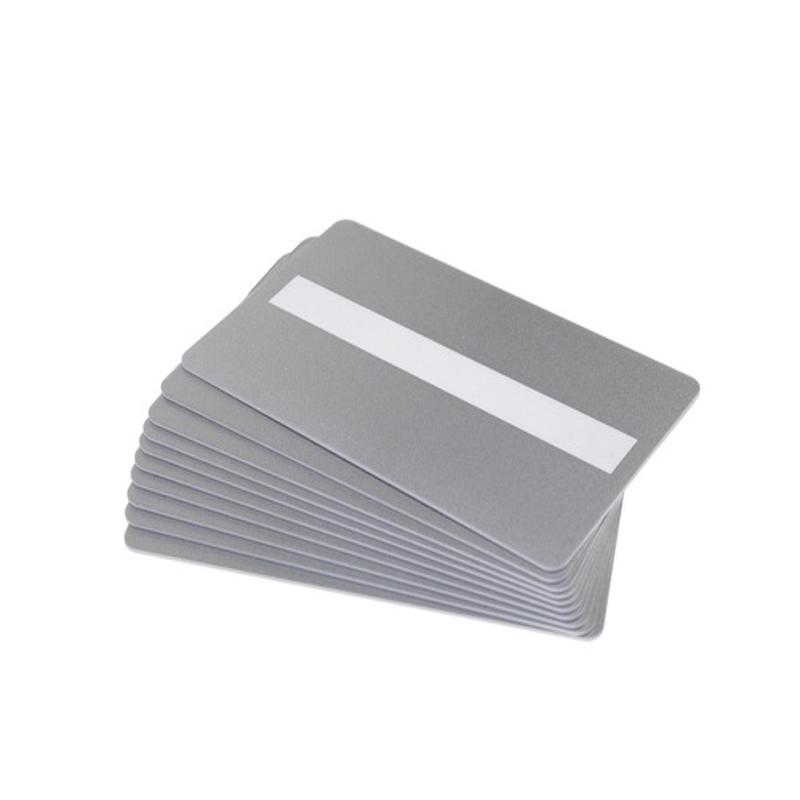 Silver 760 Micron Plastic Cards with Signature Strip (Pack of 100) ,SKU :C-A7-SISG