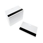 Blank White Plastic Cards With Magnetic Stripe & Punch Slot (Pack of 100) ,SKU :C-A7-WHHISL