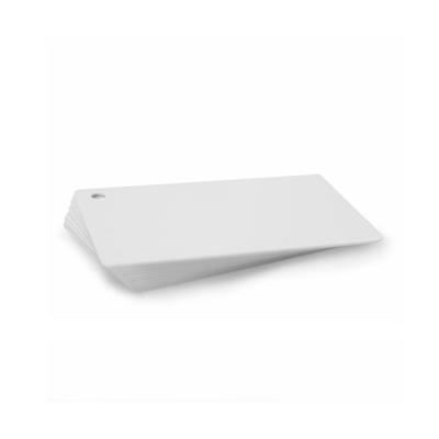 Premium White 760 Micron Cards with 5mm Round Hole Punch in top right corner - Portrait (Pack of 100) ,SKU :C-A7-WHHO